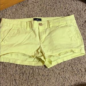 Neon yellow shorts